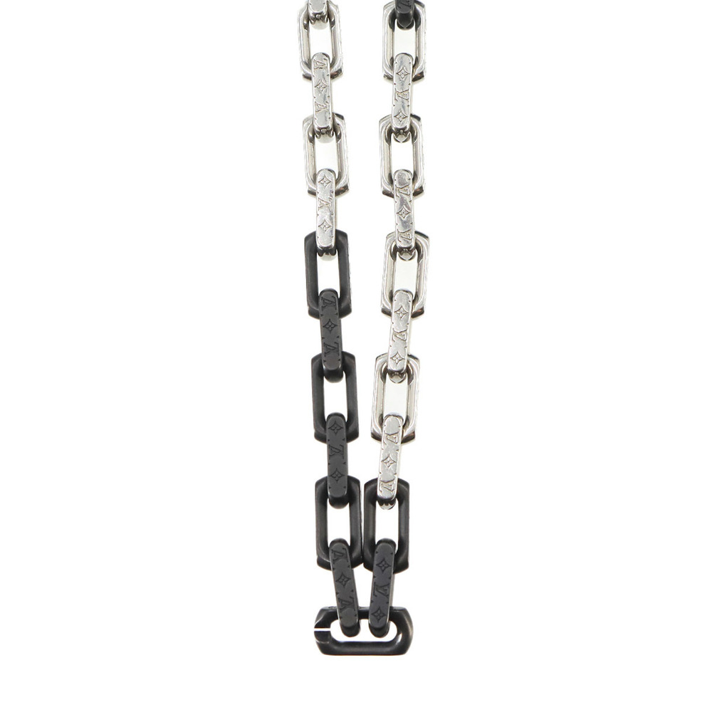 LOUIS VUITTON Silver Monogram Necklace
